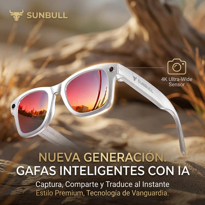 SUNBULL - Gafas 4K Fotos Video Música Traductor