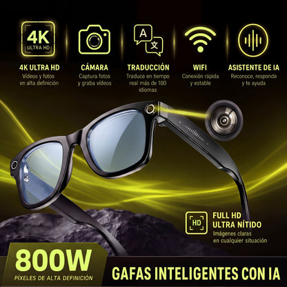 SUNBULL - Gafas 4K Fotos Video Música Traductor