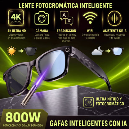 SUNBULL - Gafas 4K Fotos Video Música Traductor